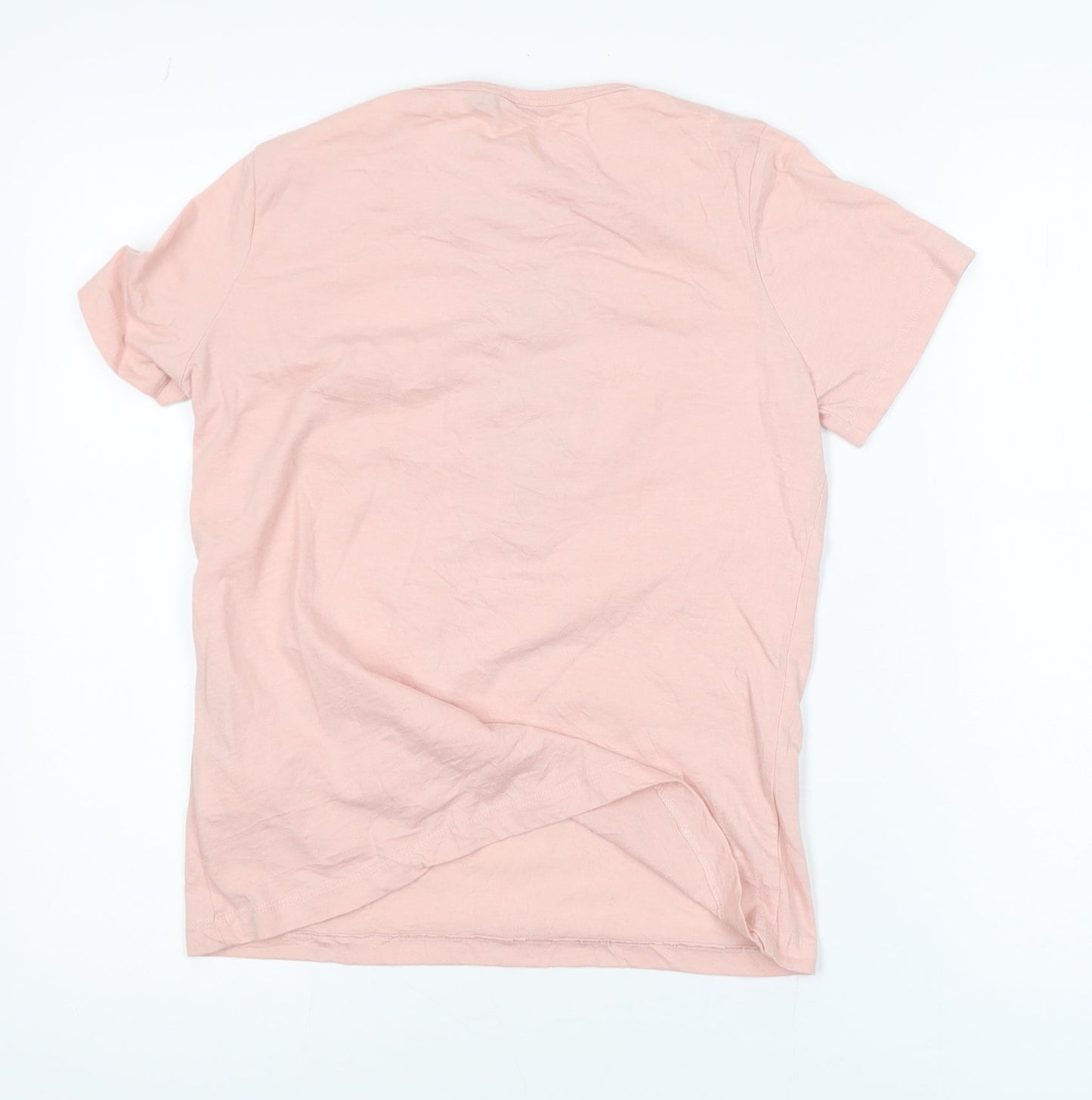 The Roadster Life Co. Women's Pink Lace Up Cotton T-Shirt Size S