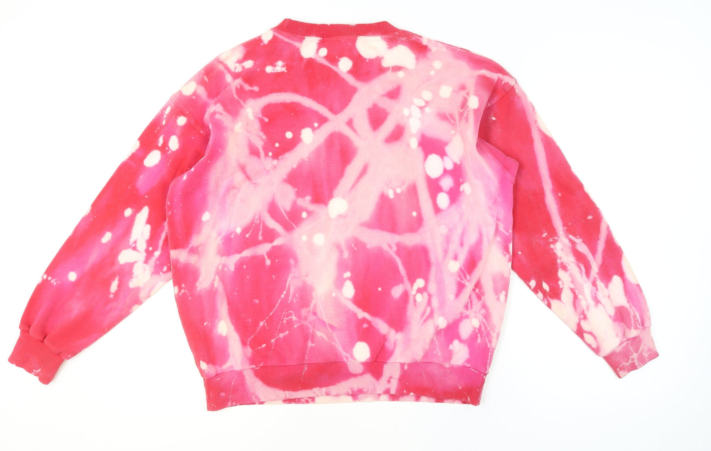 Fred Perry Men's Multicoloured Large Tie-Dye Crew Neck Cotton Sweatshirt