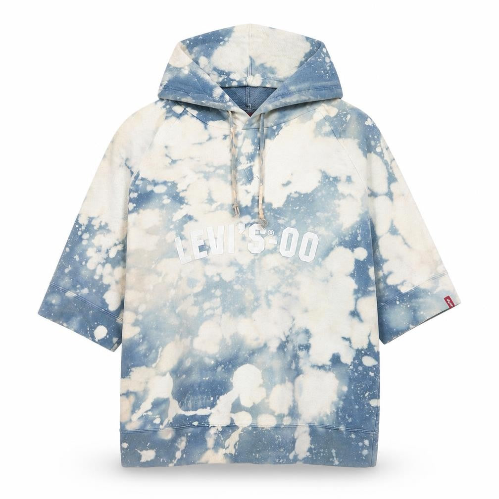Levi's Mens Blue XL Pullover Graphic Hoodie Tie-Dye Fleece