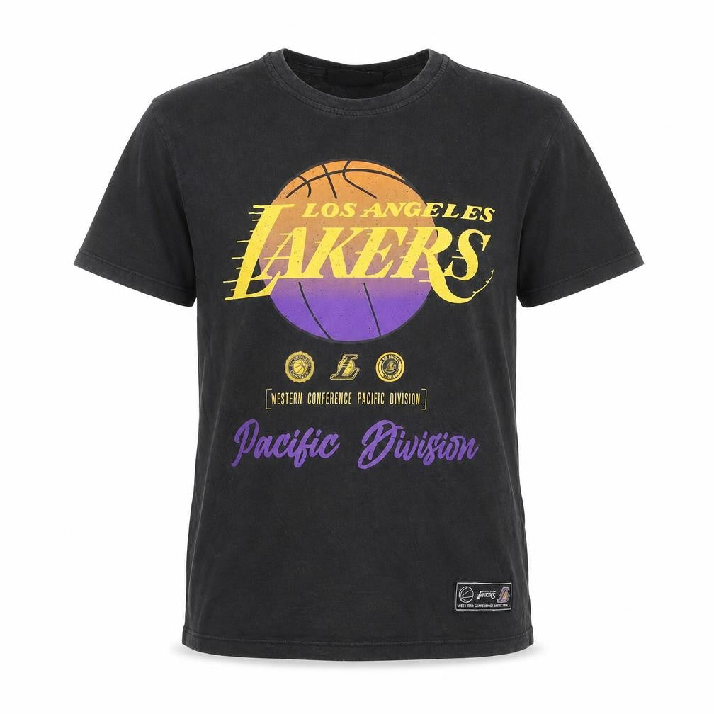 NBA Boys Black Los Angeles Lakers Graphic Print Cotton T-Shirt 8-9 Years