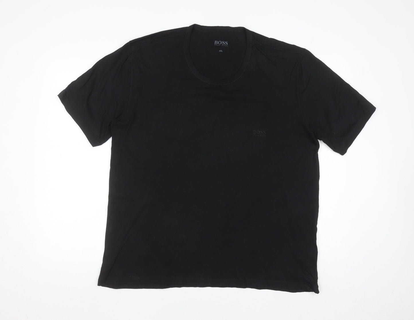 Hugo Boss Mens Black 2XL Short Sleeve Crew Neck Cotton T-Shirt