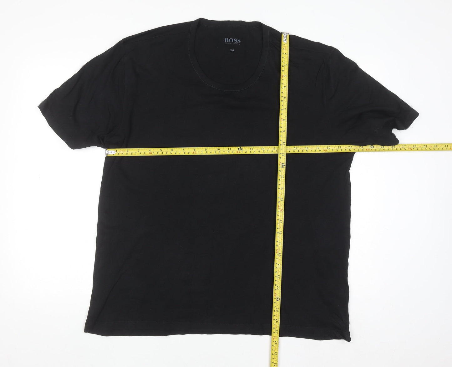 Hugo Boss Mens Black 2XL Short Sleeve Crew Neck Cotton T-Shirt