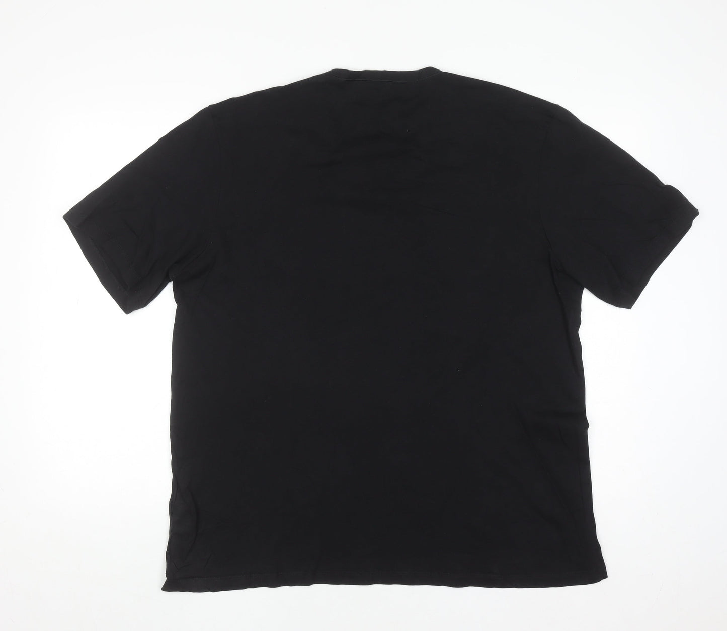 Hugo Boss Mens Black 2XL Short Sleeve Crew Neck Cotton T-Shirt