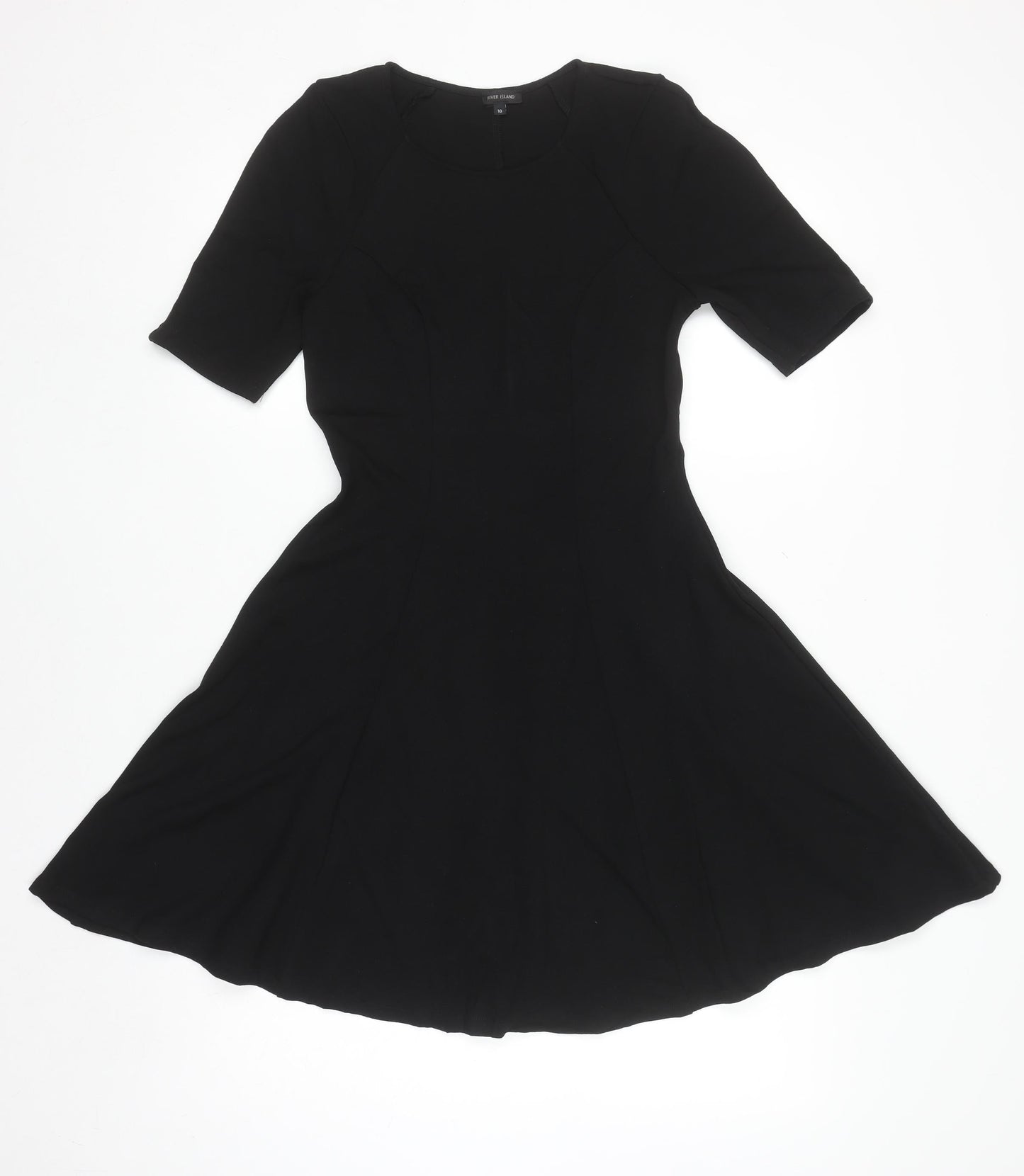 River Island Womens Black Size 10 Fit & Flare Knee Length Dress