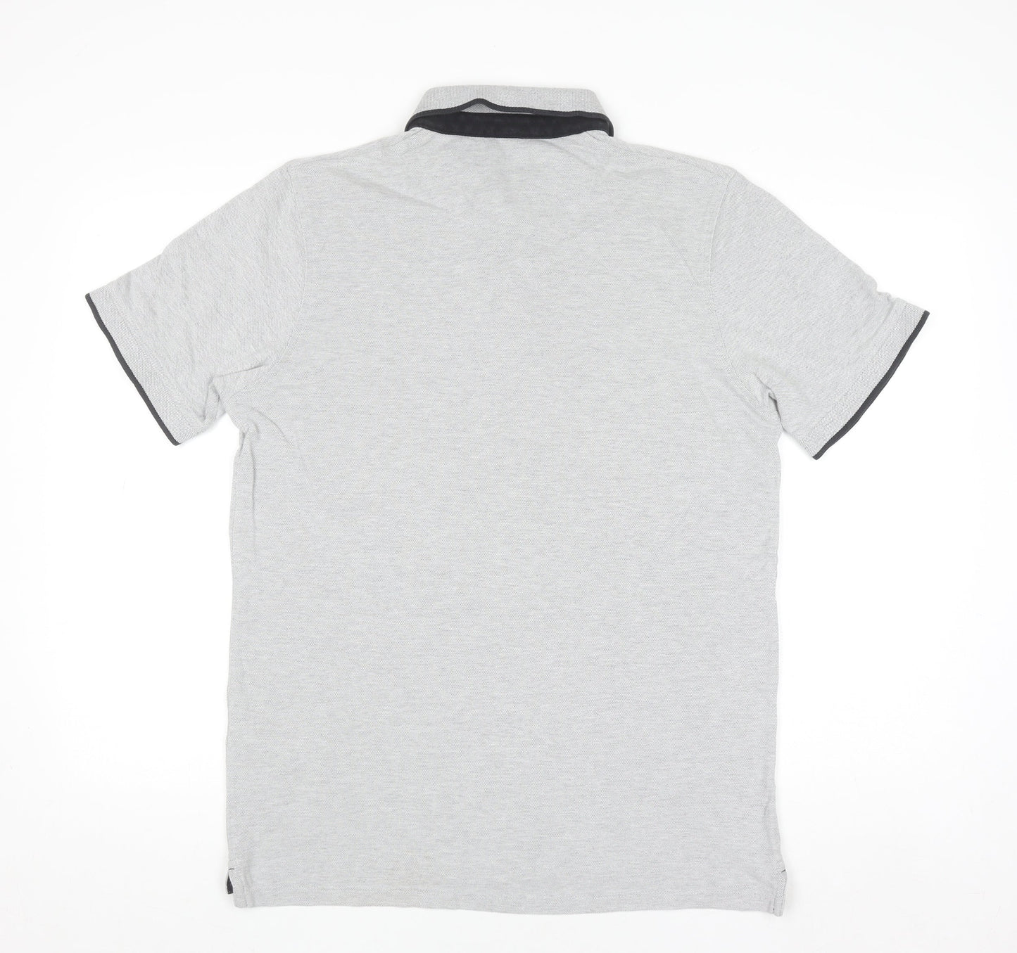 Jack & Jones Premium Men's Grey Cotton Polo Shirt Size L