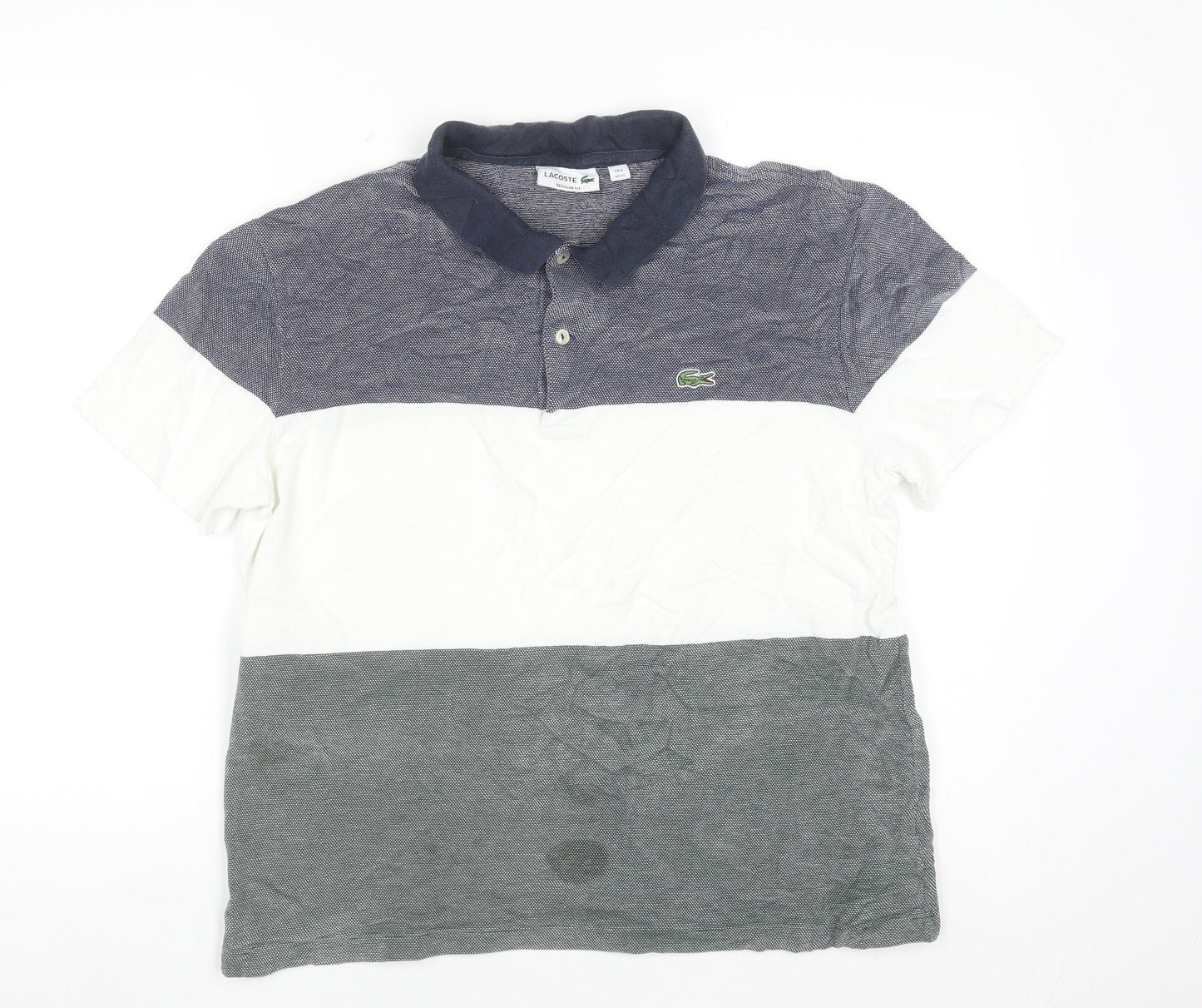 Lacoste Men's Multicoloured Cotton Regular Fit Polo Shirt XL