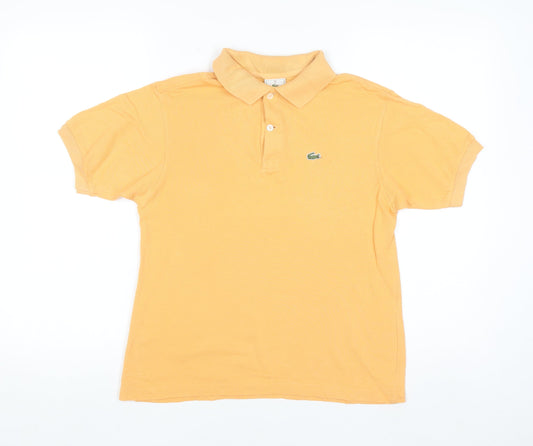 Lacoste Women’s Yellow Polo Shirt Size 14 Cotton Short Sleeve Casual