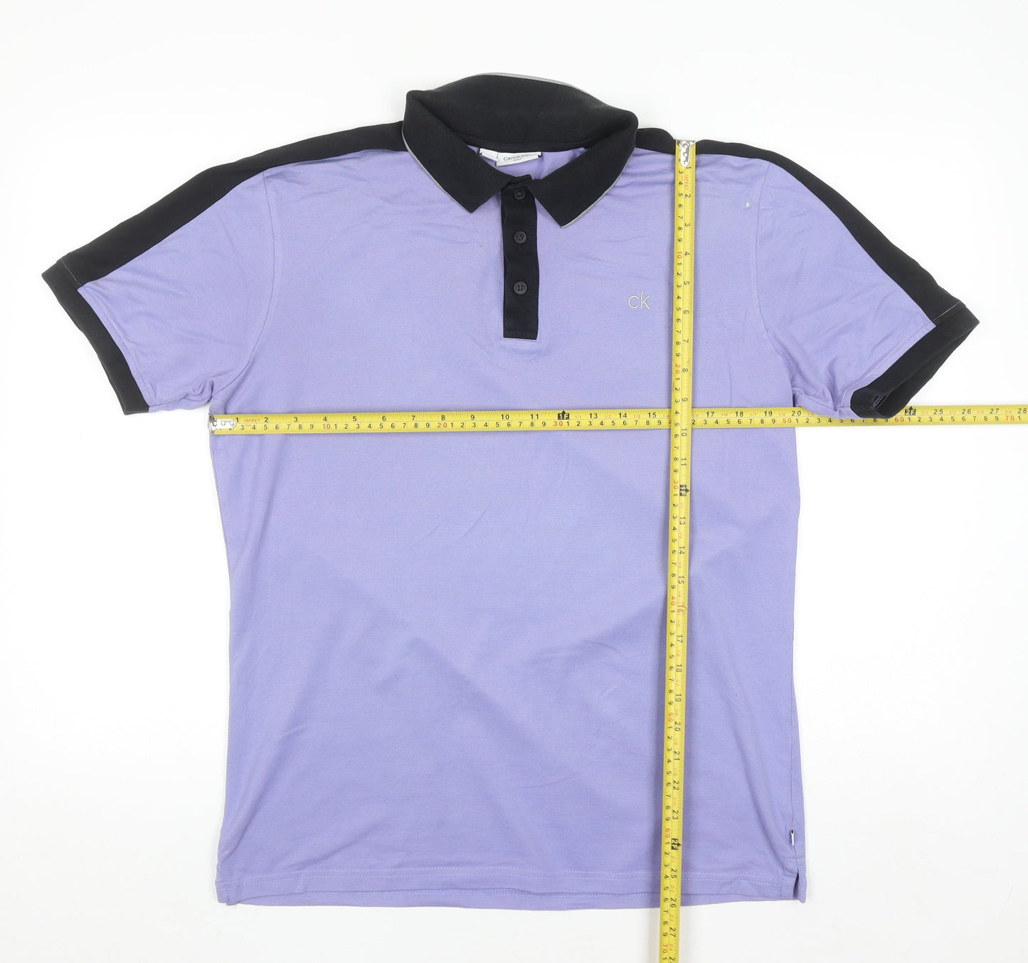 Calvin Klein Golf Men's Purple Black Polo Shirt Size M