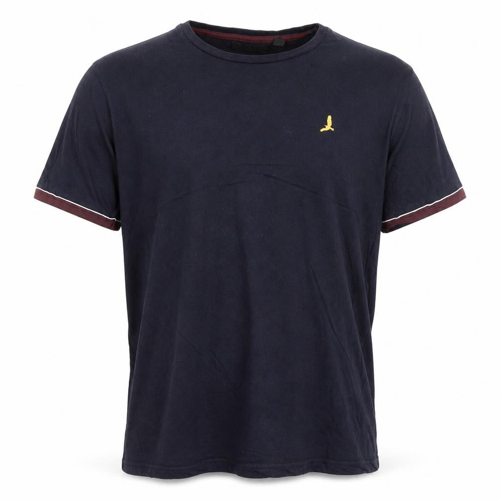 Brave Soul Men's Blue Crew Neck Cotton T-Shirt Size L