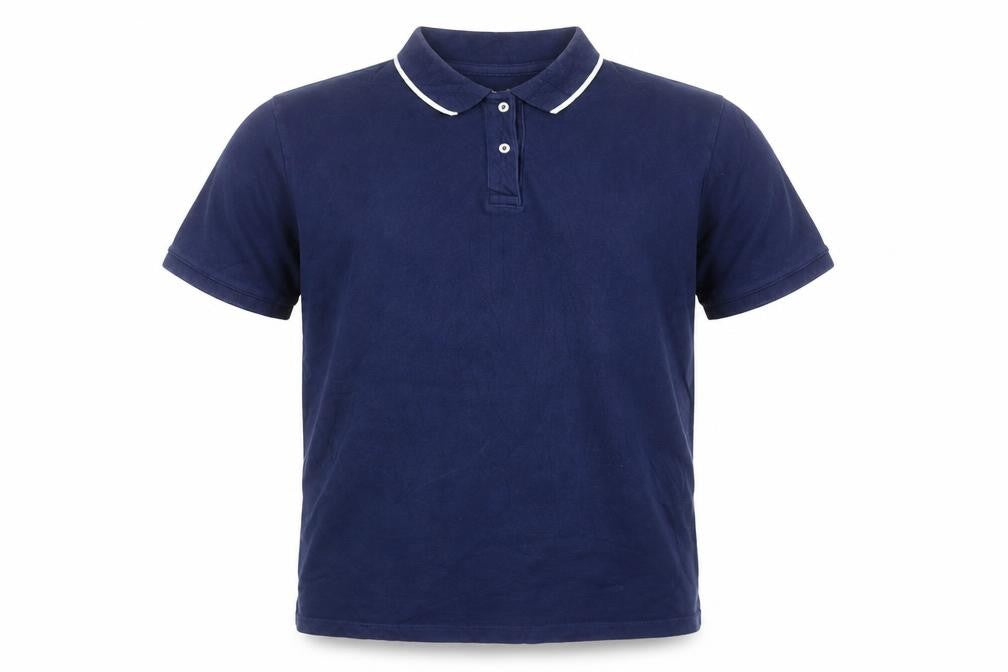 Lands' End Men's Blue Cotton Polo Shirt L Regular Fit