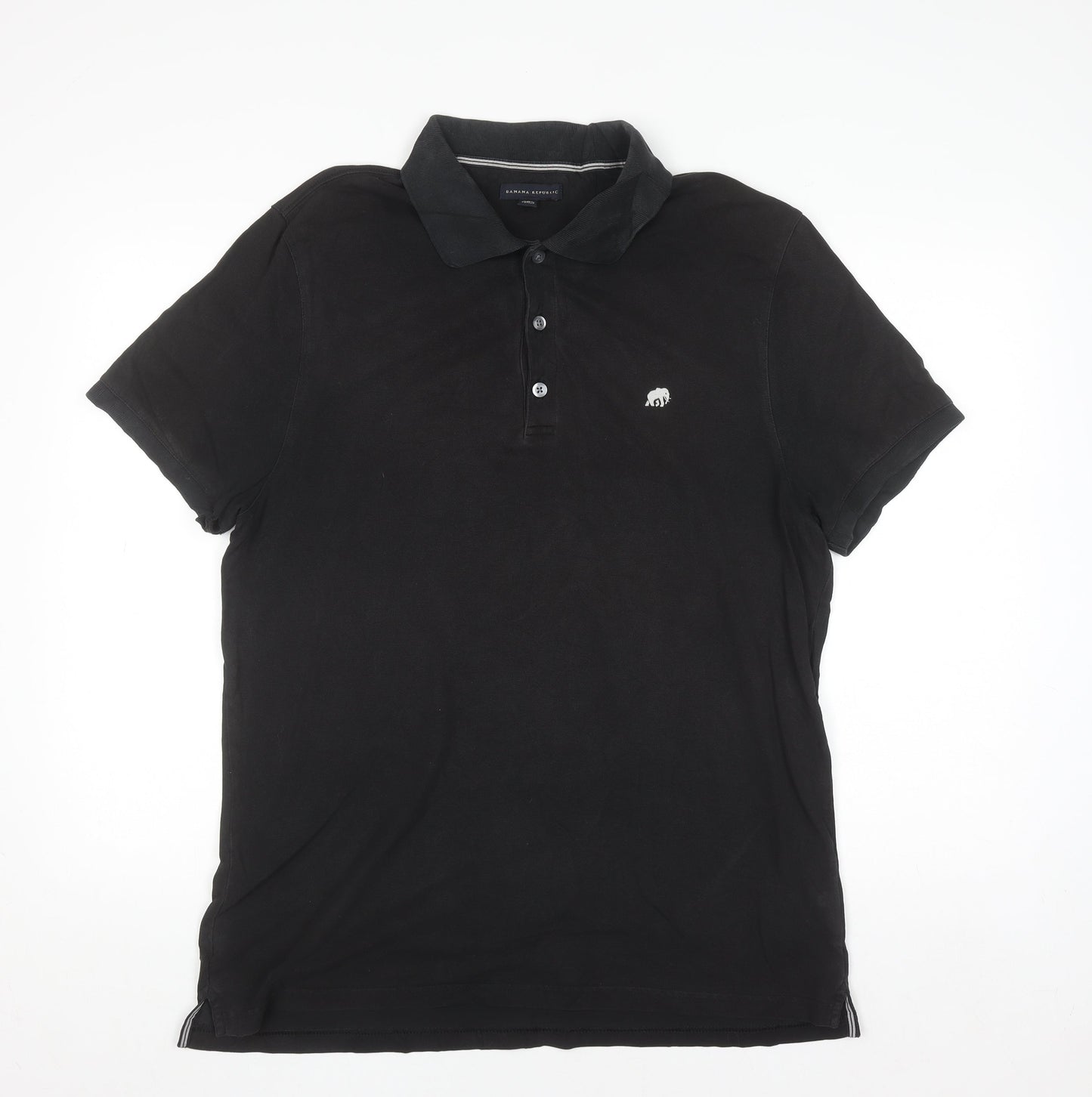 Banana Republic Men's Black Cotton Polo Shirt Size L