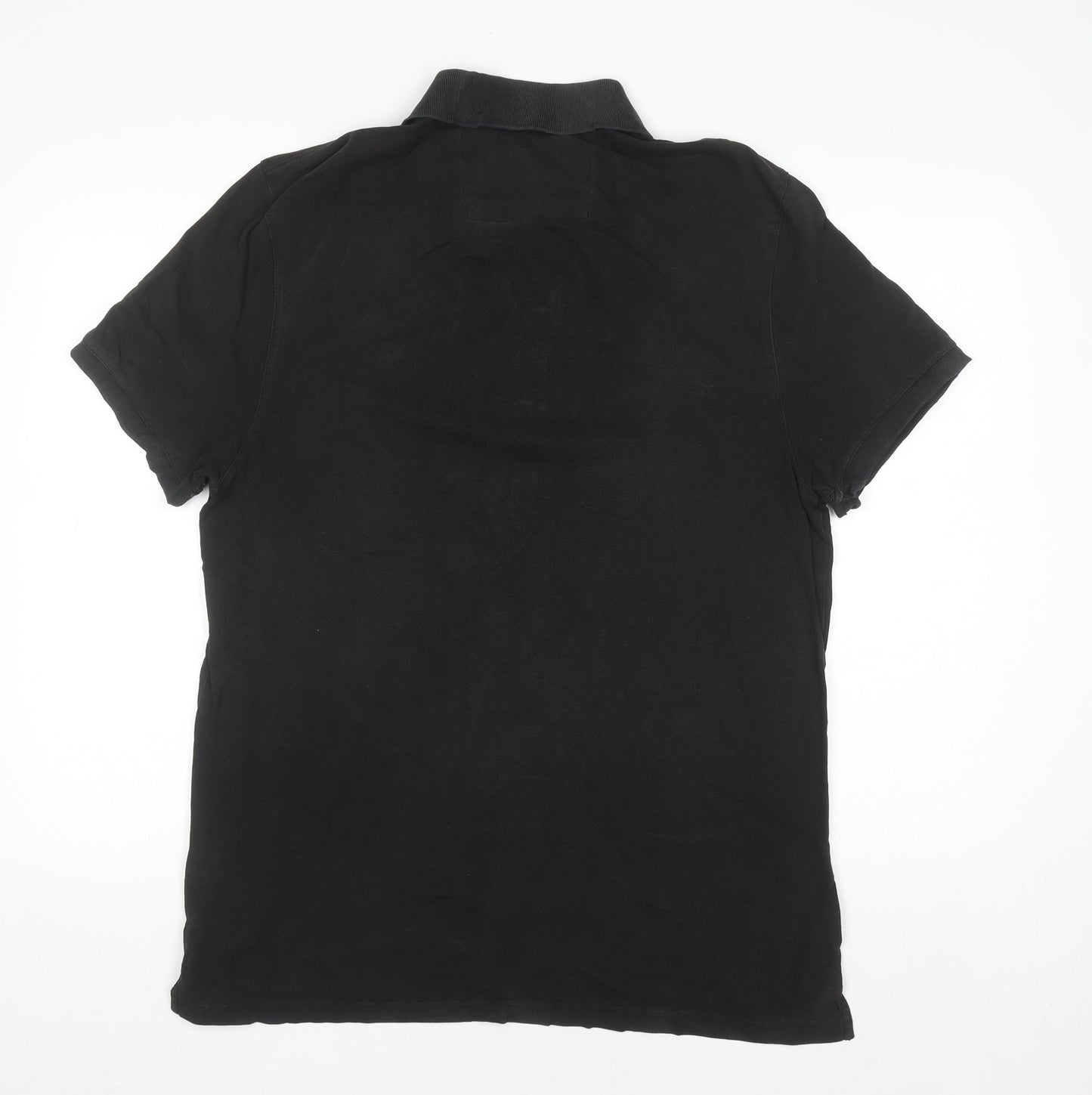 Banana Republic Men's Black Cotton Polo Shirt Size L
