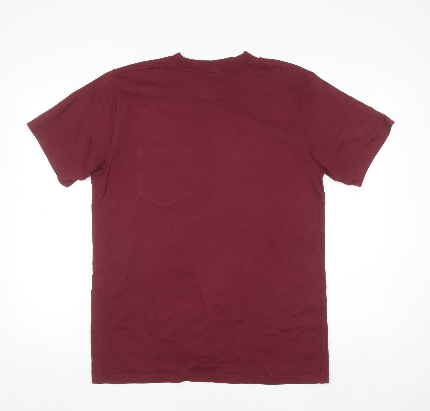 Carhartt Men's Burgundy Short Sleeve Crew Neck Cotton T-Shirt M