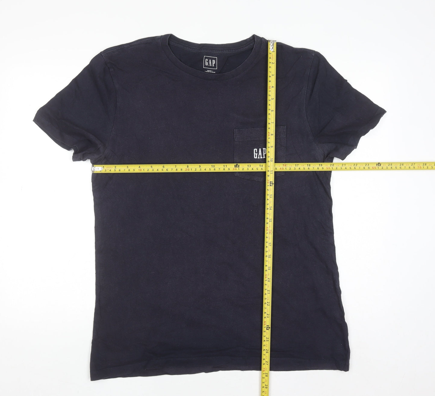 GAP Men's Navy Blue Cotton Pocket T-Shirt Size M Crew Neck