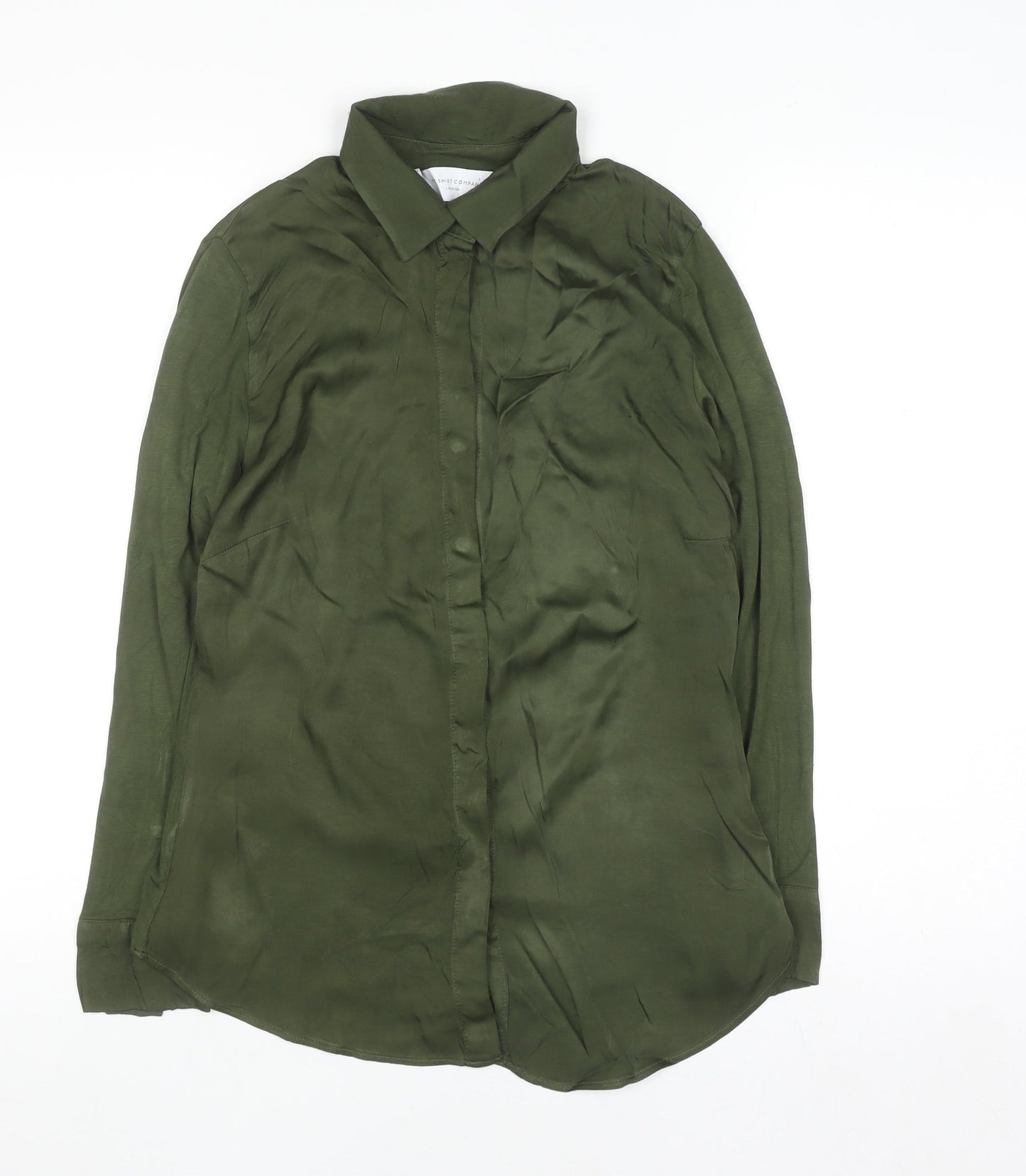The Shirt Company Women’s Green Long Sleeve Button-Up Blouse UK 8