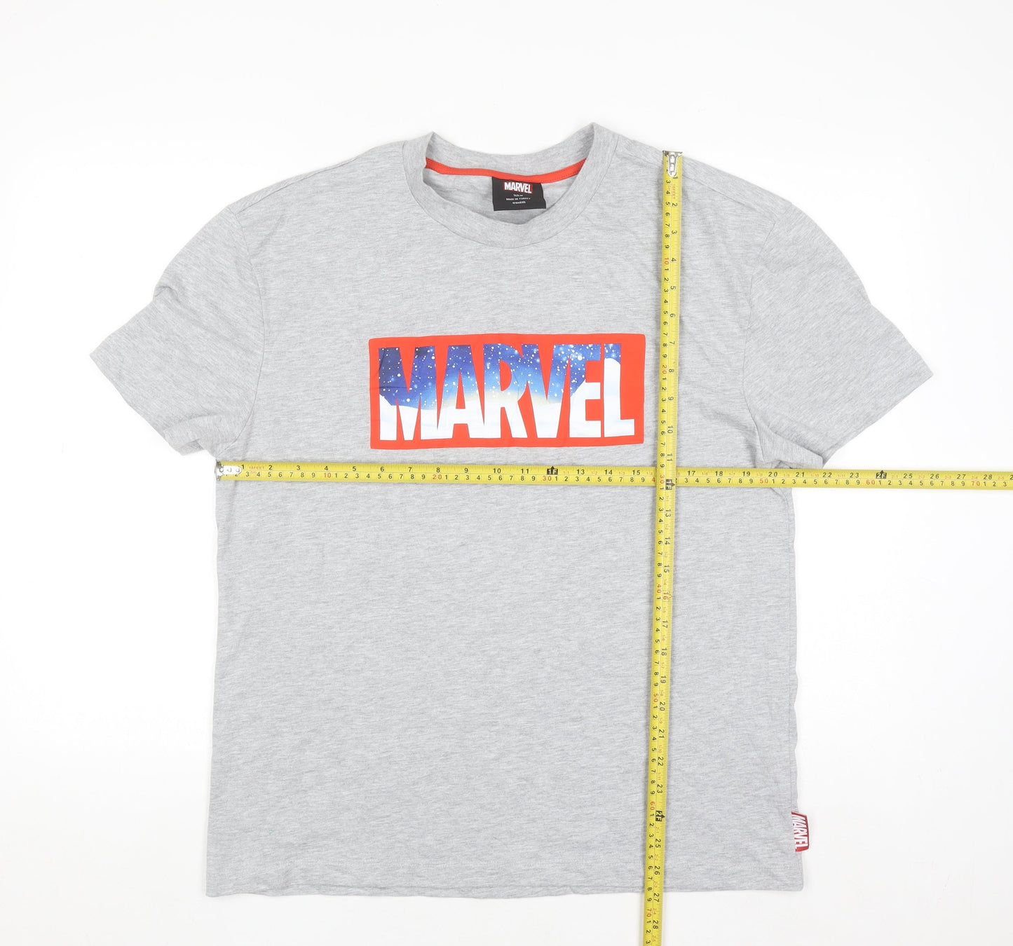 Marvel Men's Grey Graphic Crew Neck Short Sleeve T-Shirt M