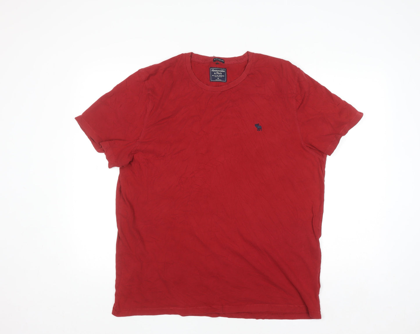 Abercrombie & Fitch Men's Red XL Crew Neck Cotton T-Shirt