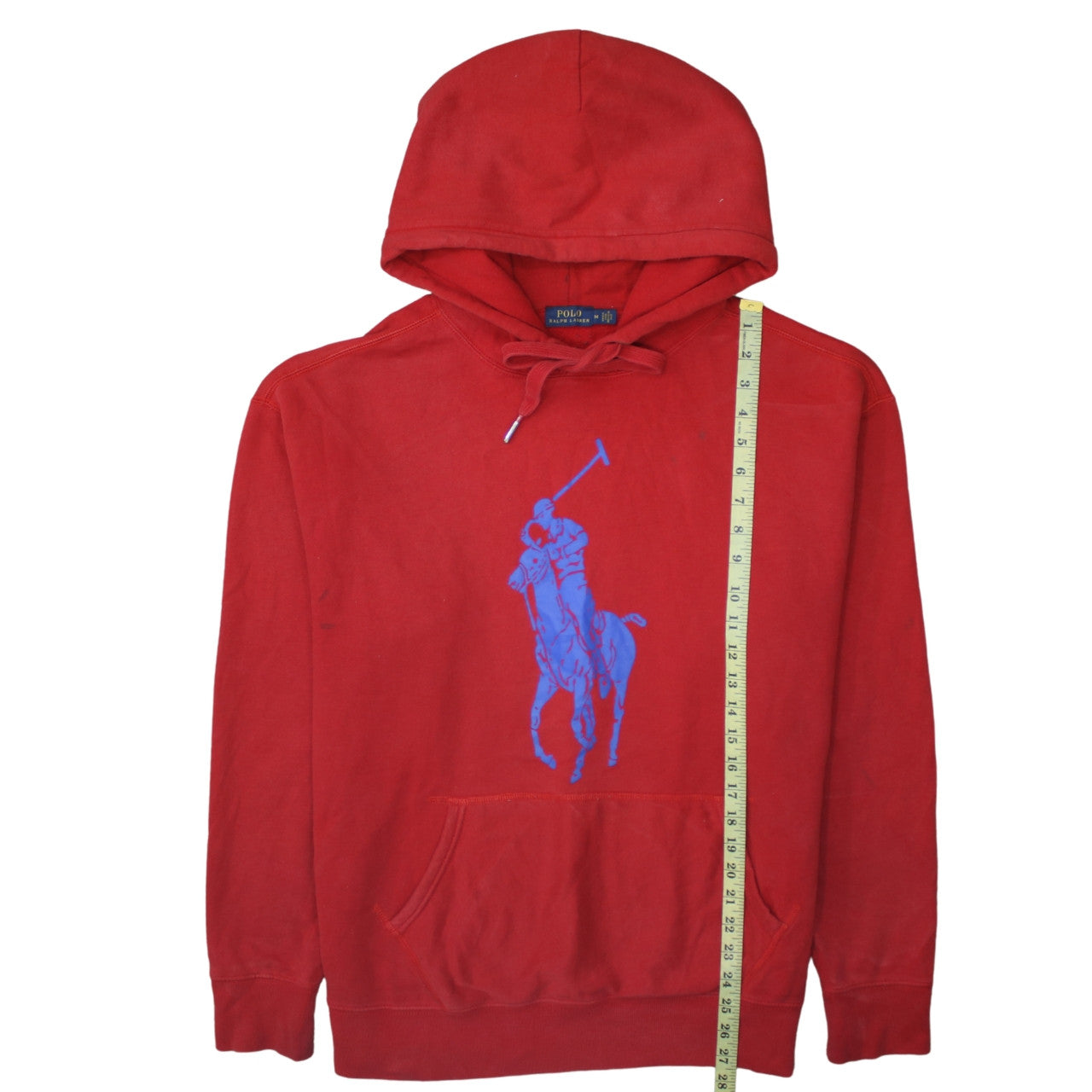 Polo Ralph Lauren Men's Red Pullover Hoodie M Logo Graphic