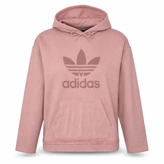 Adidas Womens Pink Pullover Hoodie UK 14 Logo Print Casual Sweatshirt