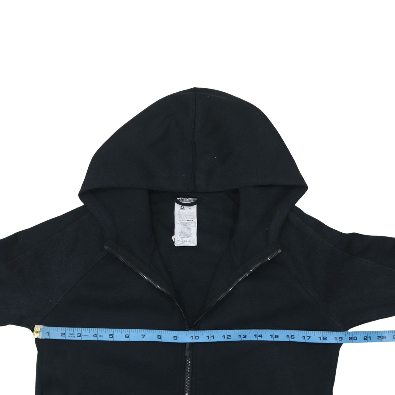 Reebok Women Black Full Zip Hoodie Size M Speedwick Training Top