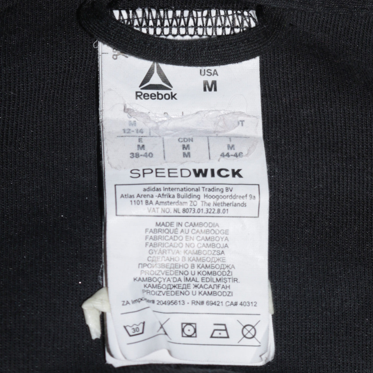 Reebok Women Black Full Zip Hoodie Size M Speedwick Training Top