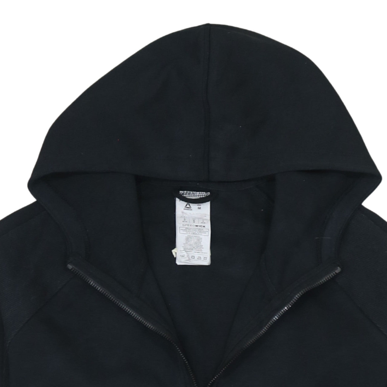 Reebok Women Black Full Zip Hoodie Size M Speedwick Training Top