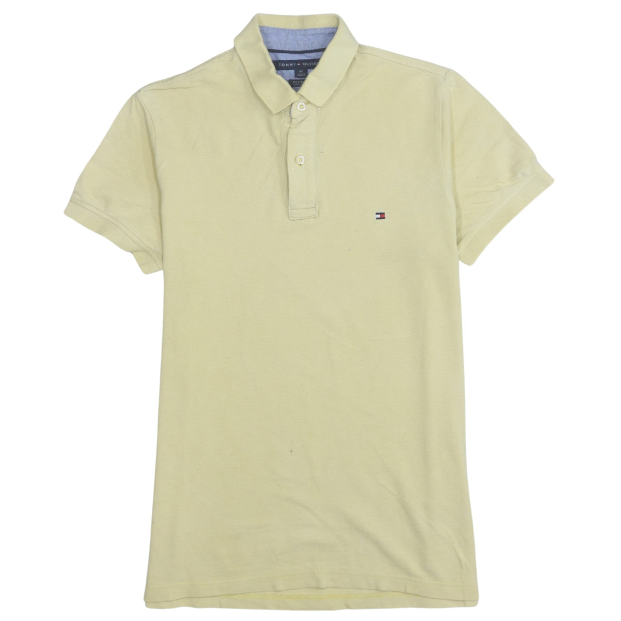 Tommy Hilfiger Men’s Beige Slim Fit Cotton Polo Shirt Size S