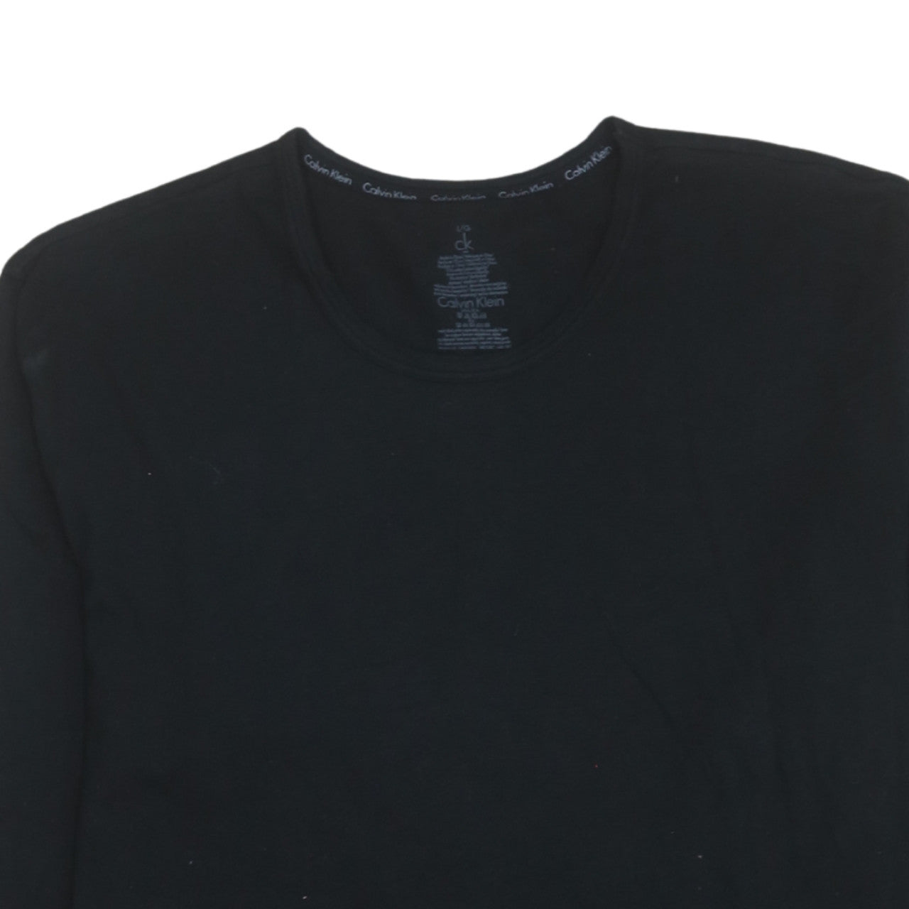 Calvin Klein Men's Black Cotton Long Sleeve Pyjama Top L