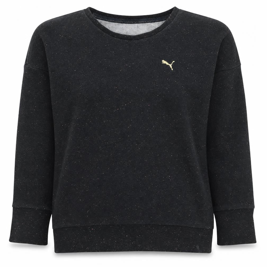 Puma Womens Black Crew Neck Pullover Sweatshirt UK 8