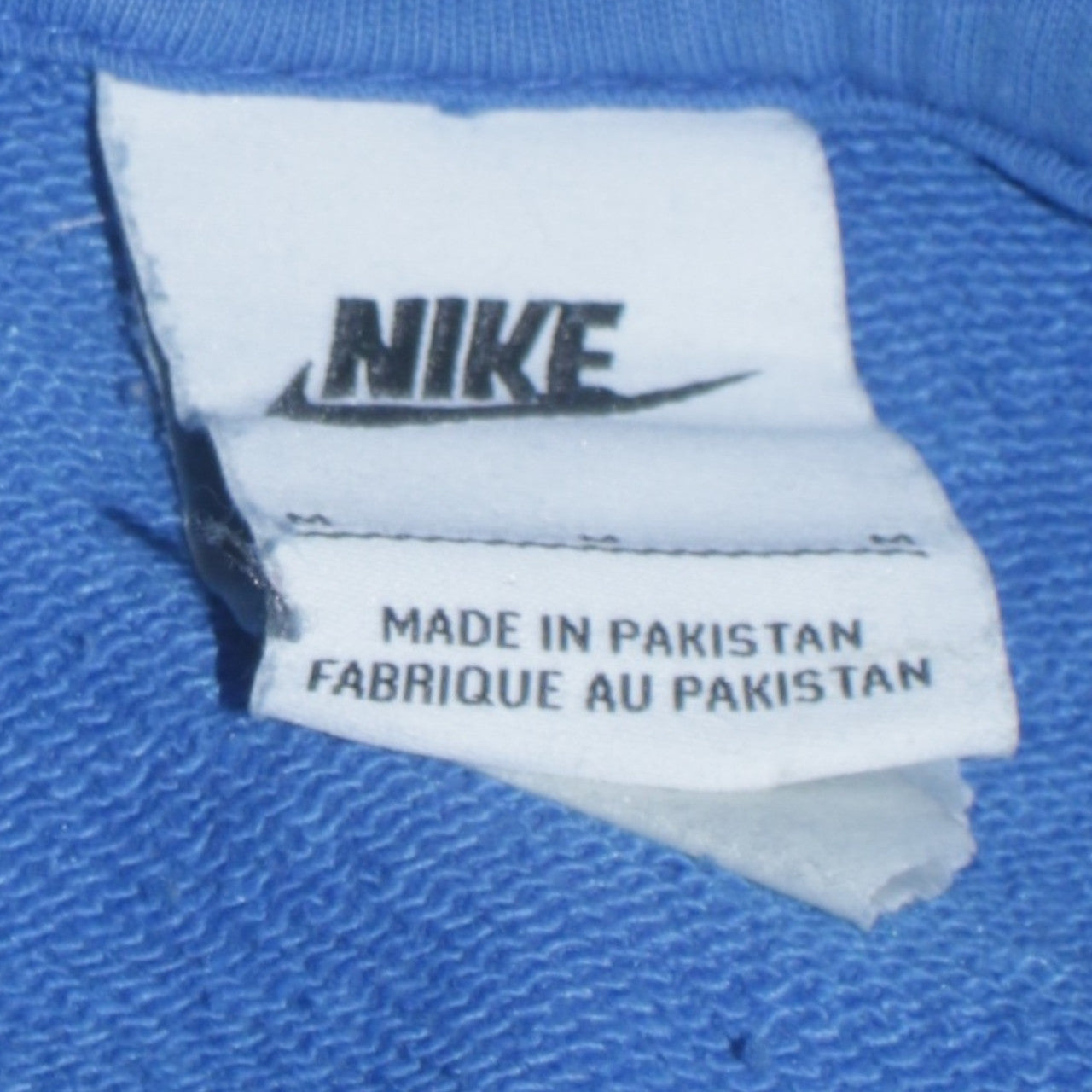 Nike Men's Blue Pullover Hoodie Medium Embroidered Logo Fleece