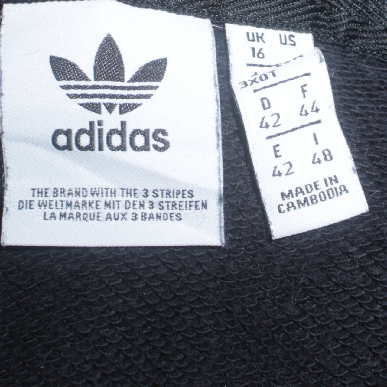 Adidas Women Black Size 16 Cropped Hoodie with Stripes