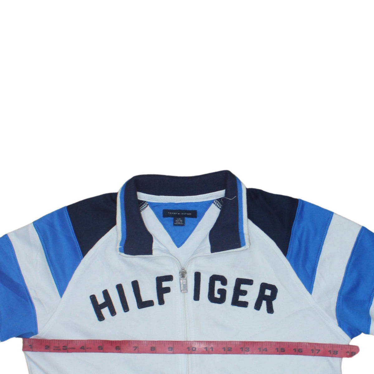 Tommy Hilfiger Boys White Blue Full Zip Sweatshirt Size 12-14 Years