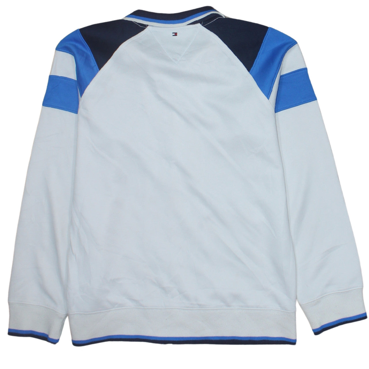 Tommy Hilfiger Boys White Blue Full Zip Sweatshirt Size 12-14 Years