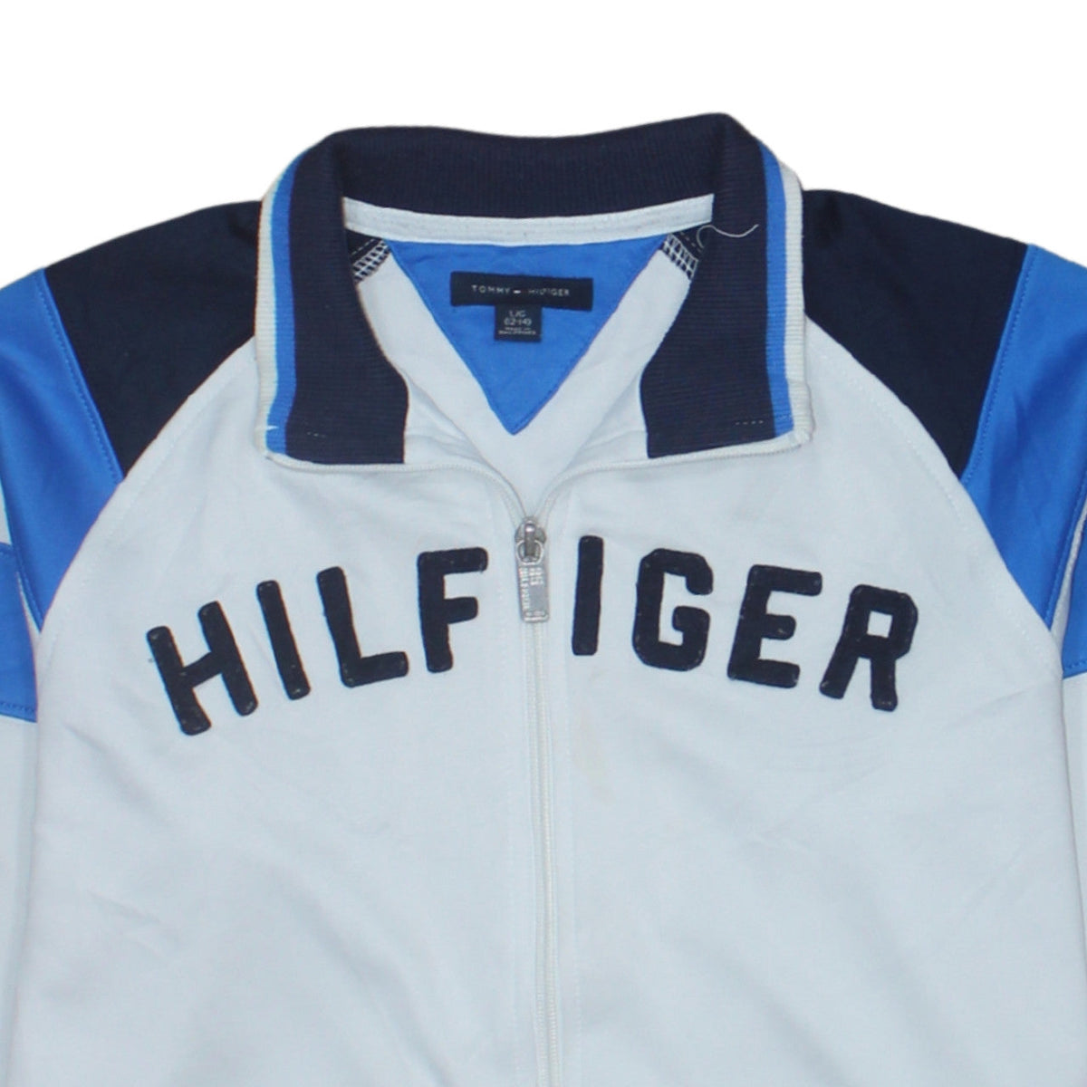 Tommy Hilfiger Boys White Blue Full Zip Sweatshirt Size 12-14 Years
