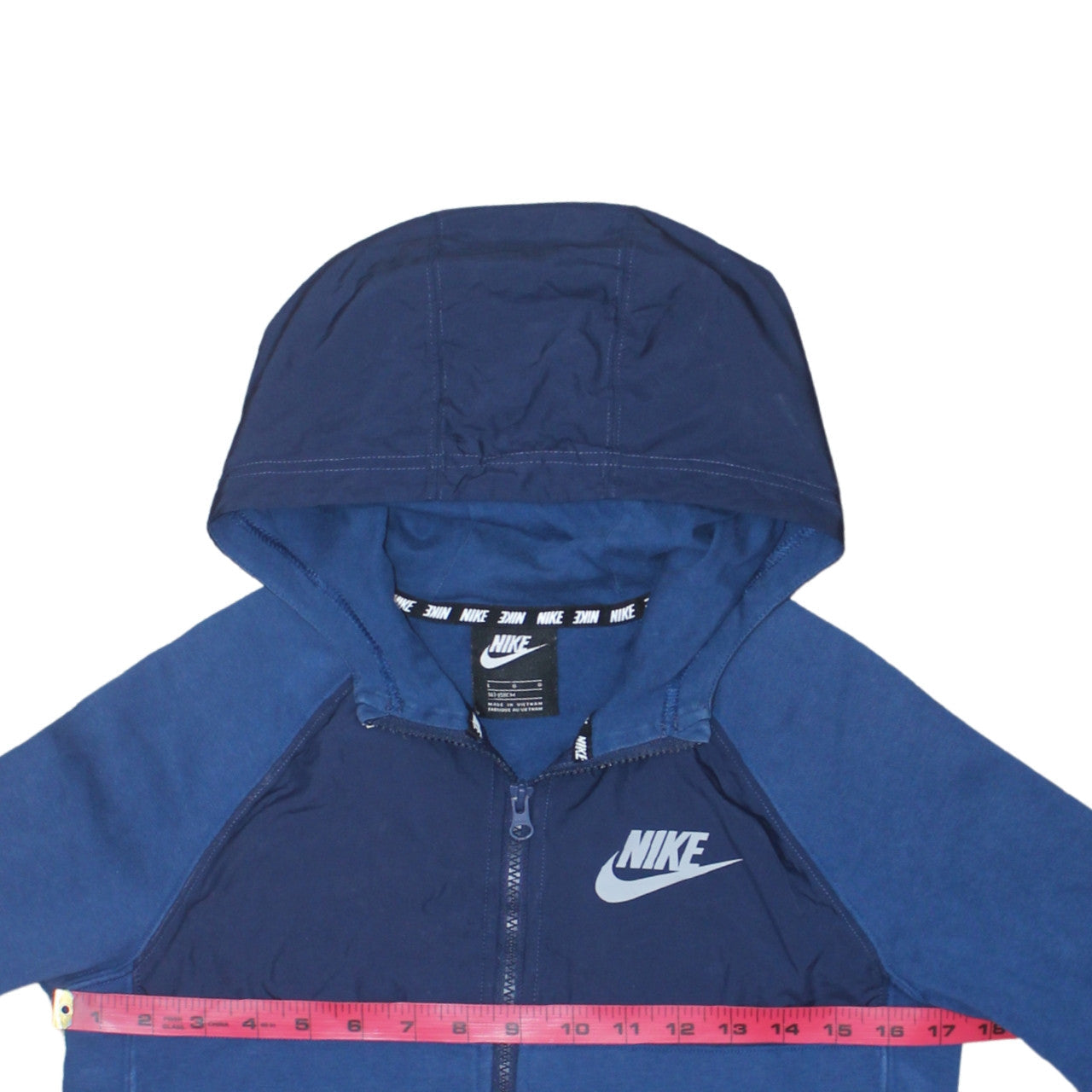 Nike Boys Blue Full Zip Hoodie L 147-158cm Hooded Sweatshirt