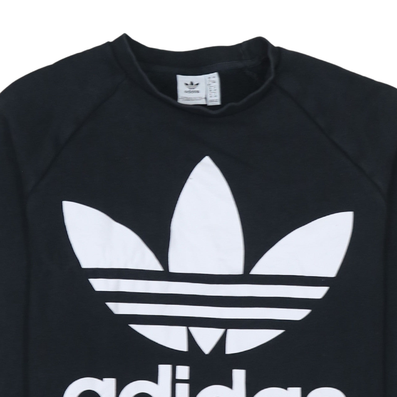 Adidas Womens Black Logo Crew Neck Sweatshirt Size 12