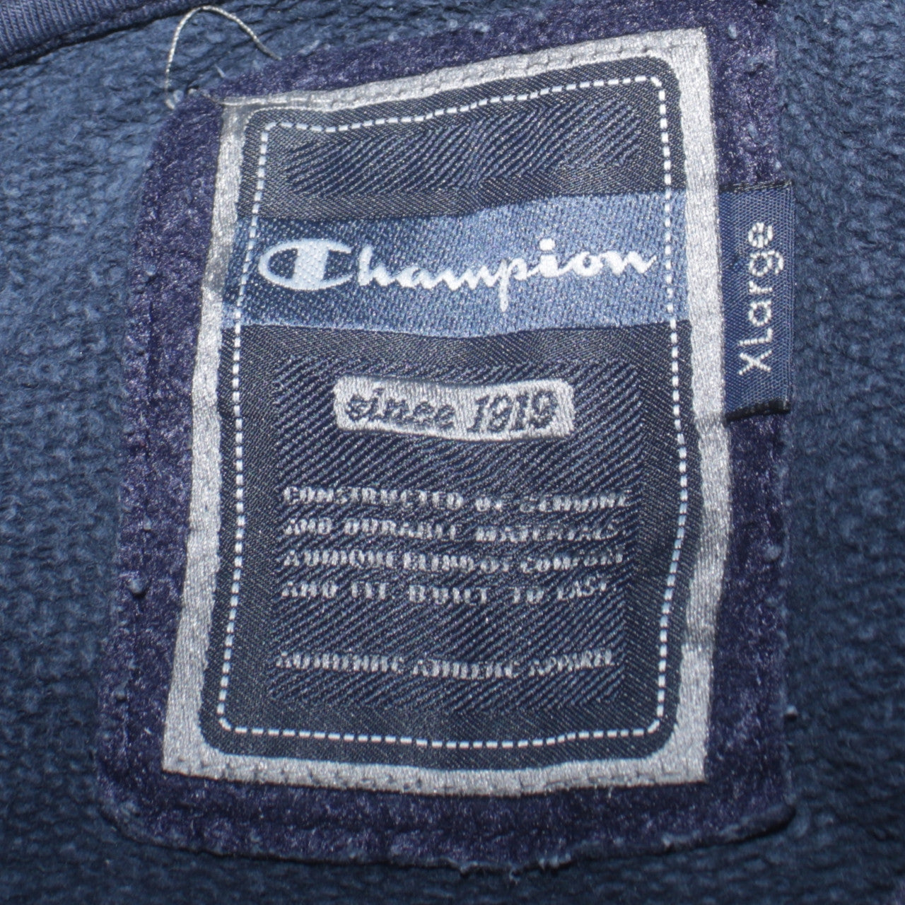 Champion Mens Blue XL Pullover Sweatshirt Crew Neck Fleece