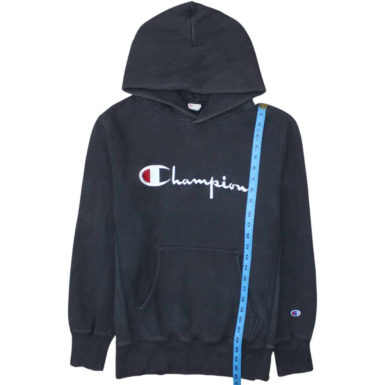 Champion Men’s Black Pullover Hoodie L Embroidered Logo Sportswear