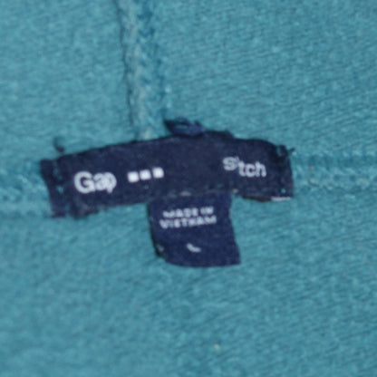 Gap Women Teal Blue Pullover Hoodie Logo Design Size M