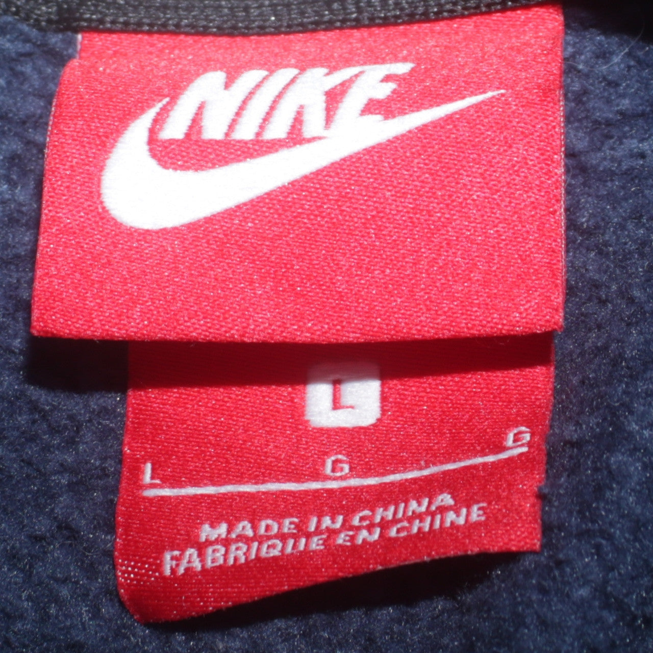 Nike Men's Blue Pullover Hoodie L Sports Fleece Sweatshirt