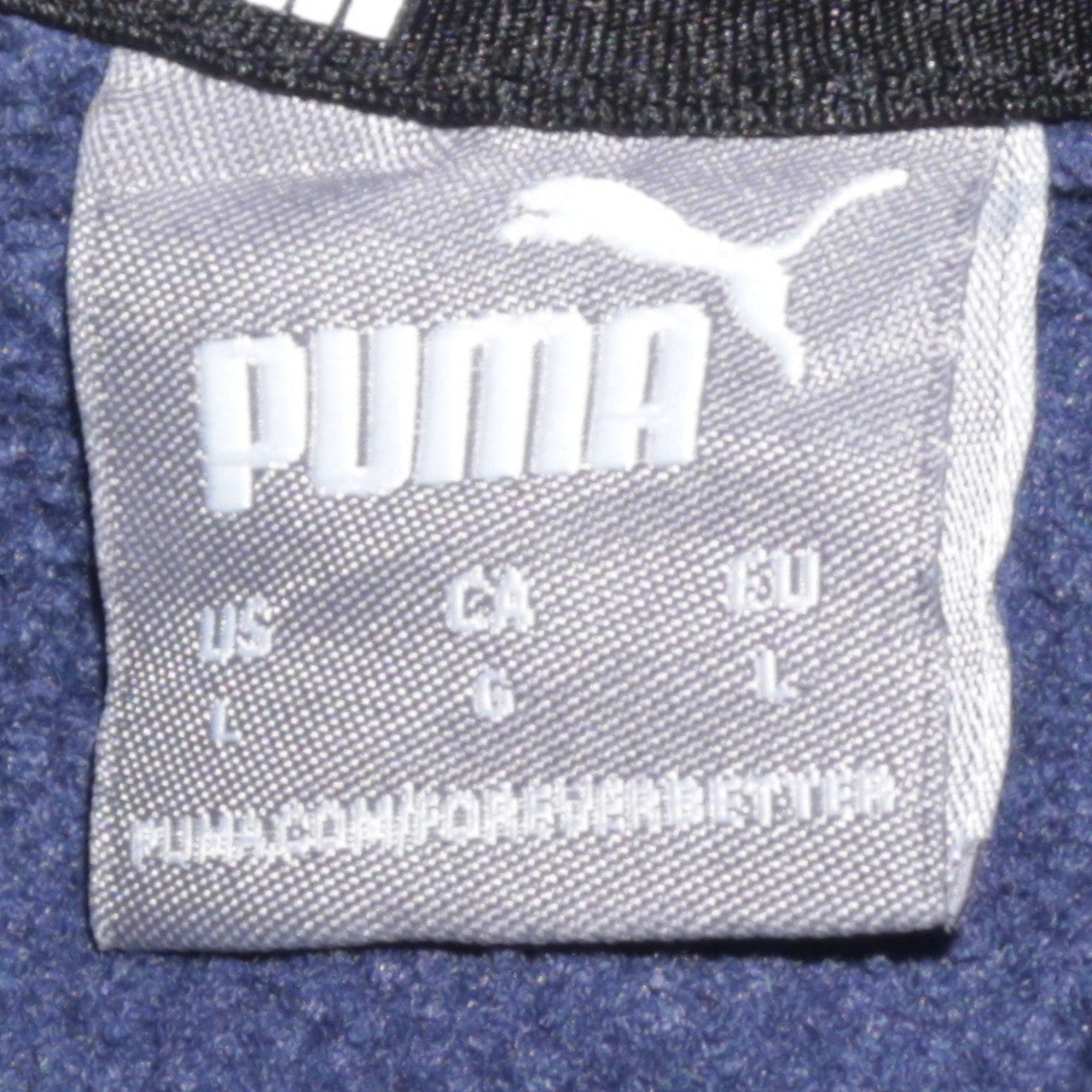 Puma Men's Blue Pullover Hoodie L Sports Fleece Sweatshirt
