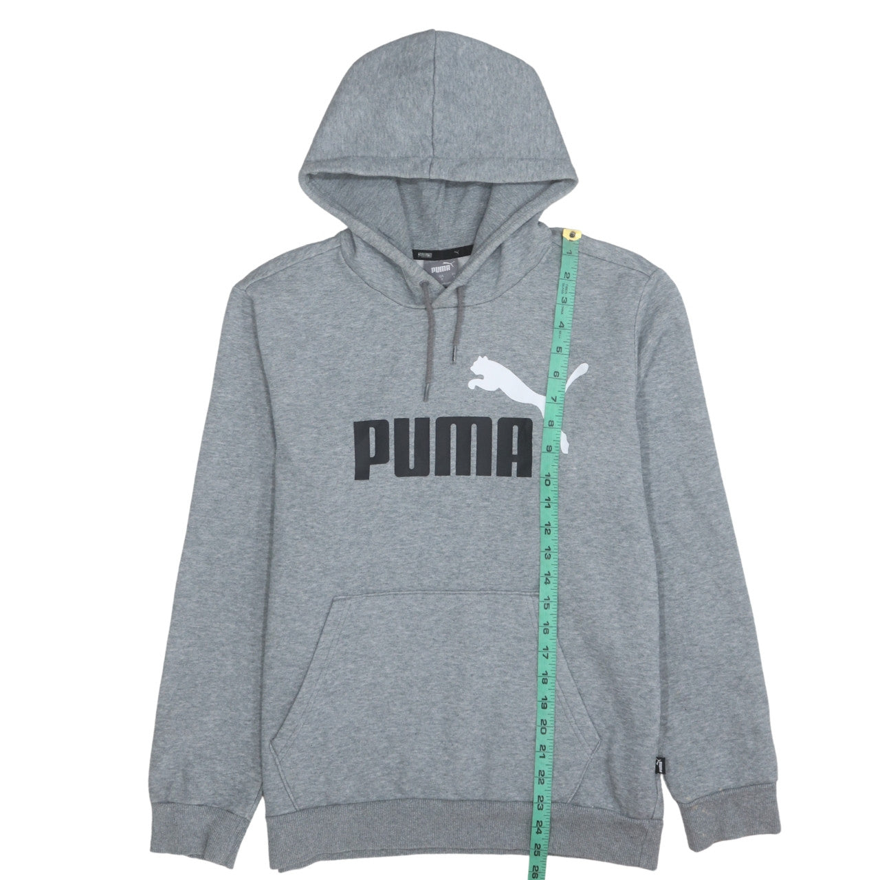 Puma Men's Grey Small Pullover Hoodie Sweatshirt Logo Sportswear