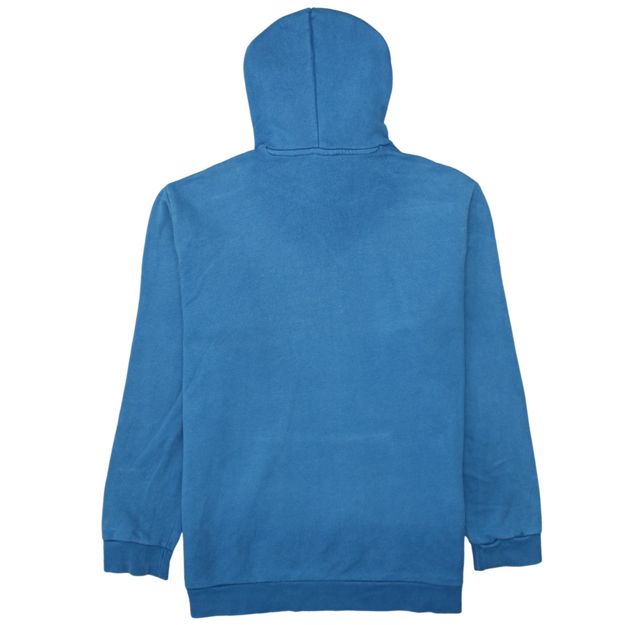Adidas Mens Blue Pullover Hoodie L Logo Fleece Sweatshirt