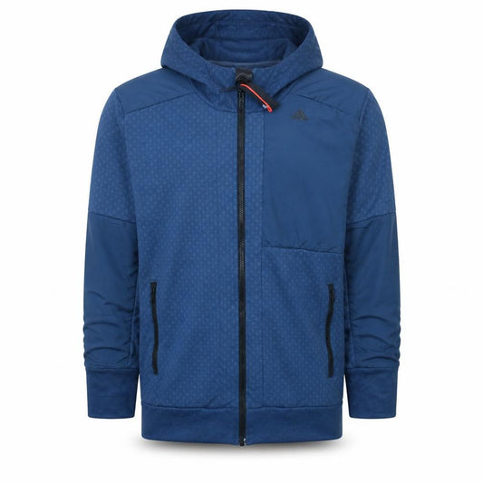 Adidas Mens Blue Full Zip Hooded Sweatshirt L Regular Classic Fit