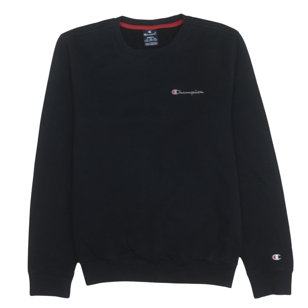Champion Men's Black Small Pullover Crew Neck Embroidered Sweatshirt