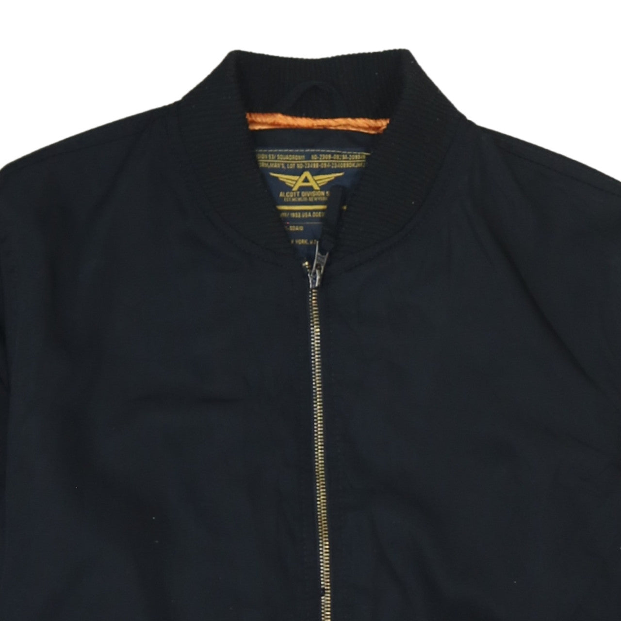 Alcott Men's Black XL Bomber Jacket Cotton Blend Casual Zip Up