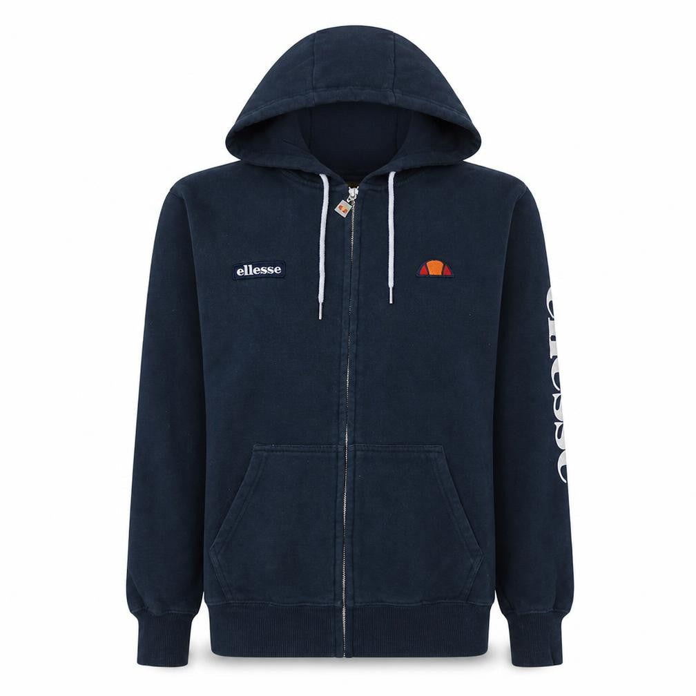 Ellesse Women's Navy Full Zip Hoodie UK 6 Cotton Blend Casual Sweatshirt