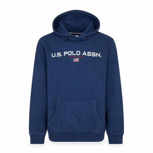U.S. Polo Assn. Men's Blue Small Pullover Hoodie with Logo