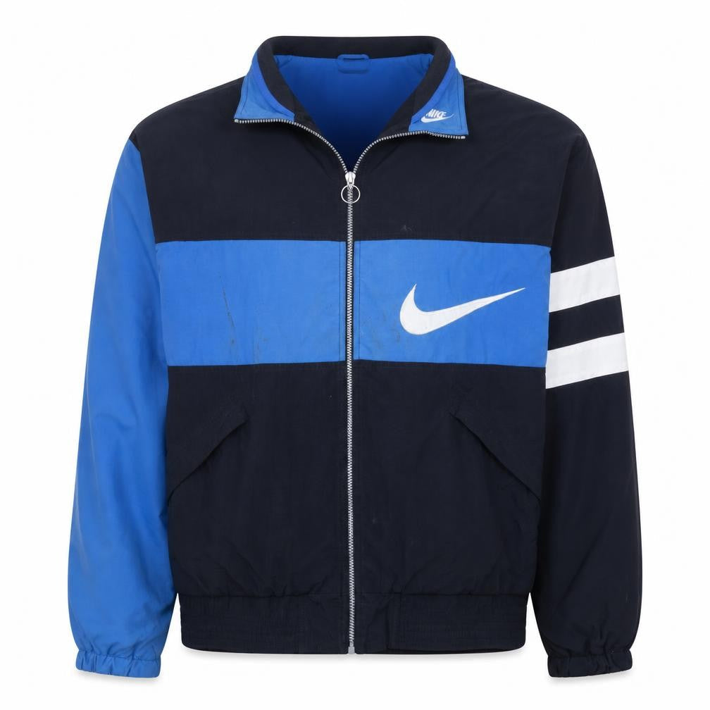 Nike Premier Men's Blue Black Full Zip Lightweight Bomber Jacket XL