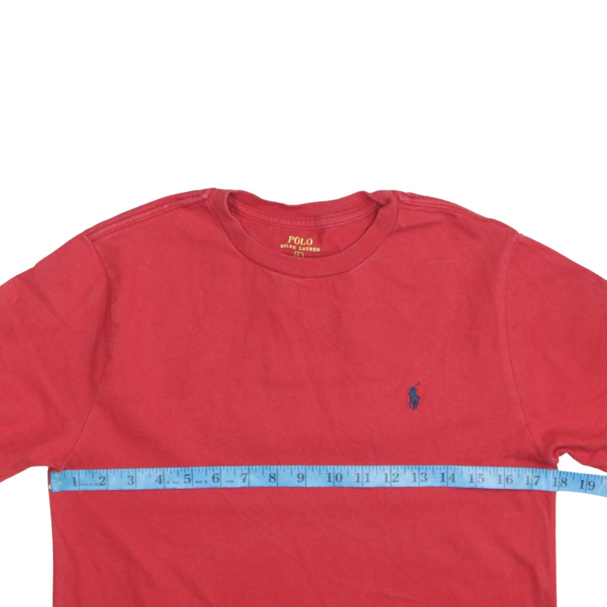 Ralph Lauren Boys Red Cotton Logo Short Sleeve T-Shirt Size L